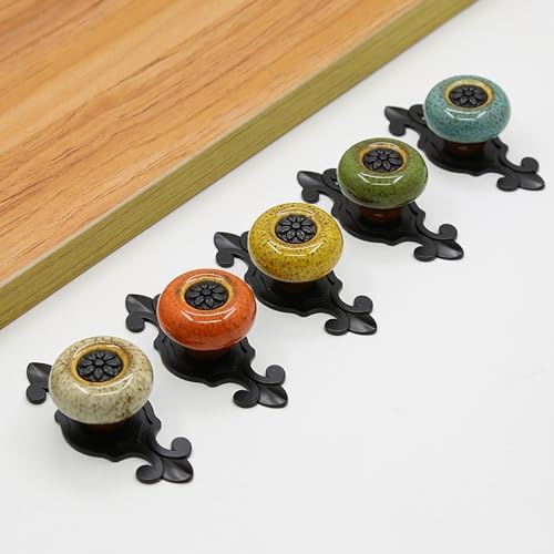 HUAMULAN 10 Pack Retro Ceramic Knobs Set