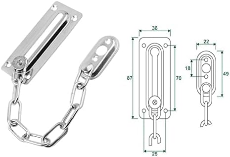 2pcs Hotel Deadbolt Anti-Theft Lock Silver Appearance Door Locks