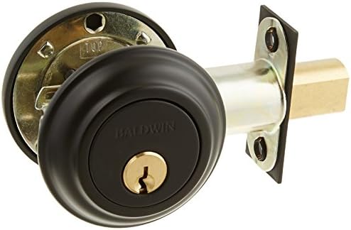 Baldwin 8231190 Images Modern Entry Deadbolt in Satin Black Durable Secure Entry Solution