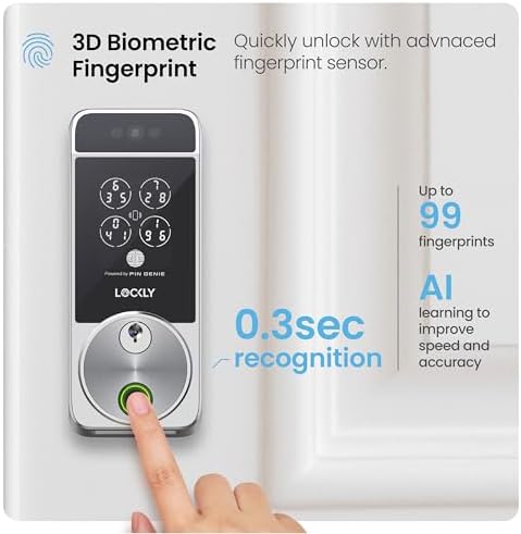 Lockly Visage Zeno Series Smart Door Lock with Face Fingerprint Entry