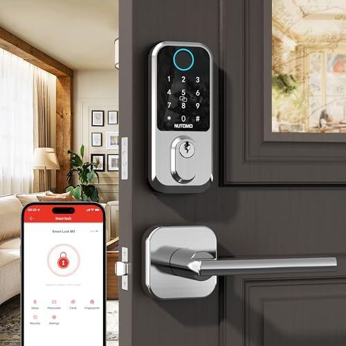 NUTOMO Keyless Entry Door Lock Set with Fingerprint and Alexa