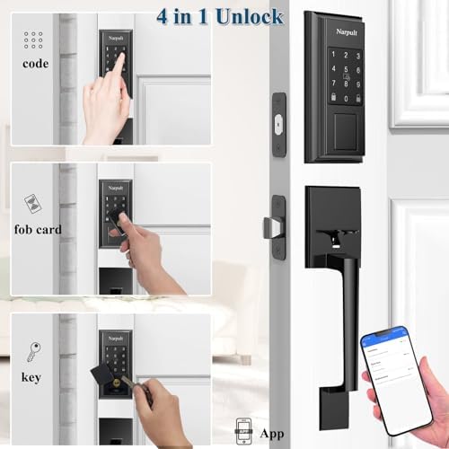 Keyless Entry Door Lock with Touchscreen Keypad and Bluetooth App Control