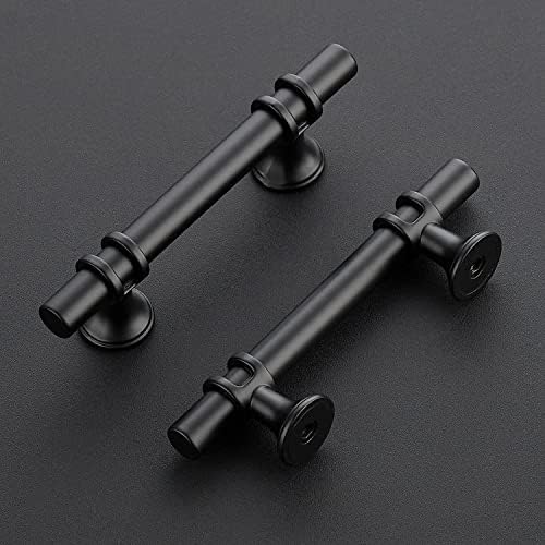 Transform Your Kitchen with 10 SBuff Sleek Durable Black Cabinet Handles