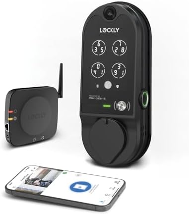 Lockly Vision Smart Lock Front Door Security with 3D Fingerprint Alexa