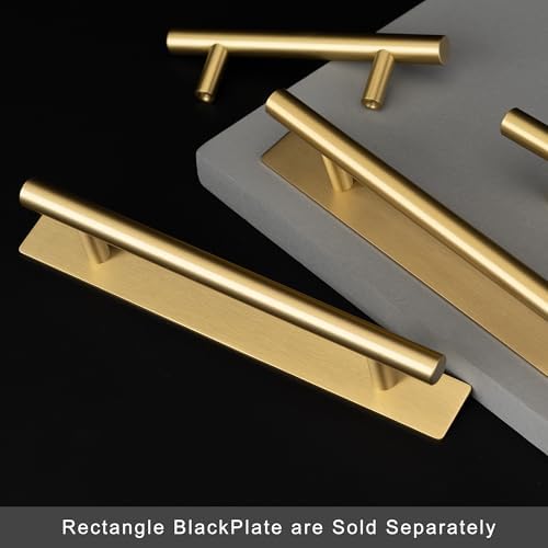 5-Pack Solid Brass Cabinet Pulls Back Plates 3 Center 53 Length