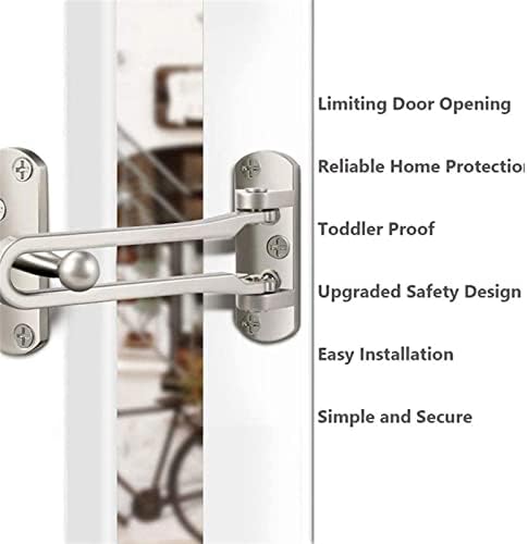 ZLOCYIVHE Black Stainless Steel Deadbolt for Hinged Entry Doors