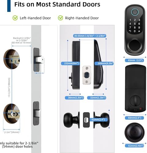 Yosimika Keyless Entry Door Lock with Aged Bronze Finish
