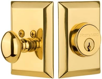 Nostalgic Warehouse New York Plate Single Cylinder Deadbolt Lock