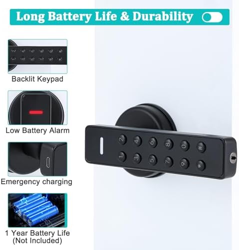 Keyless Entry Door Lock with Remote Control Easy Install Smart Deadbolt