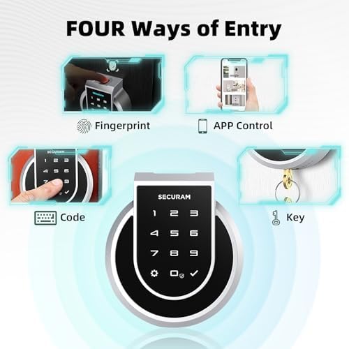 Touch Fingerprint Smart Lock - Keyless Entry Door Lock with AlexaGoogle Voice Control