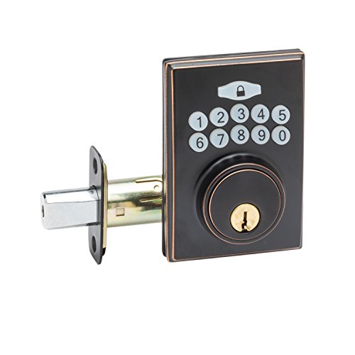 Engineered Security Copper Creek DBF3410TB Square Electronic Keypad Deadbolt Tuscan Bronze