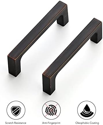 Sturdy 3-Inch Oil-Rubbed Bronze Kitchen cabinet pulls Set of 5