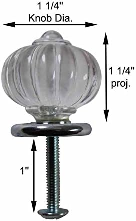 Renovators Supply Clear Acrylic Drawer Knobs Chrome Backplate 1 14 Inch
