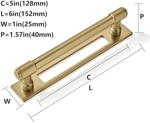 KHTUMWARE 5-Piece 5 Bronze Cabinet Pull Set