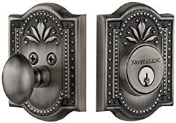 Nostalgic Warehouse Deadbolt with Antique Pewter Finish