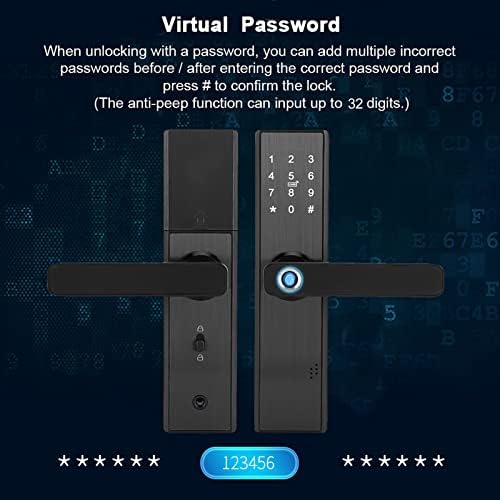Qivine Smart Deadbolt with Fingerprint Entry
