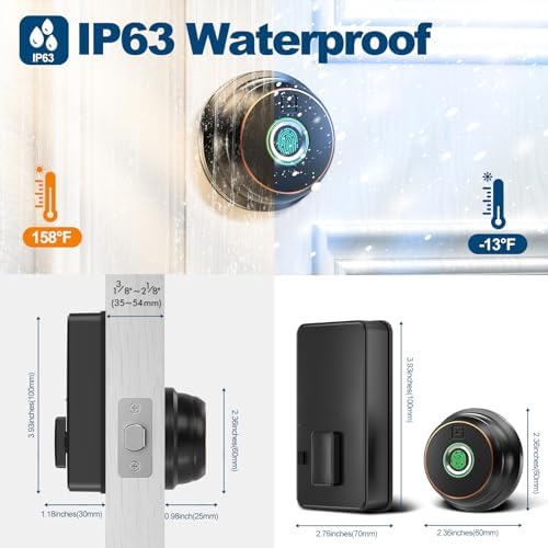 GeekTale Smart Deadbolt Lock with Fingerprint and App Control