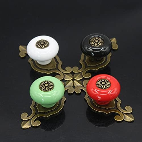 Sturdy Black Ceramic Door Pull with Back Plate