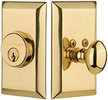 Nostalgic Warehouse Studio Single Cylinder Deadbolt in Polished Brass