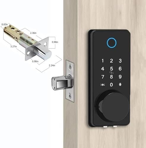 5-in-1 Smart Door Lock with Fingerprint Keypad Tuya App