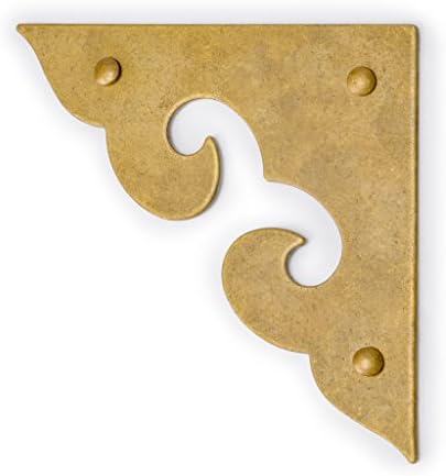 ULTIMATE BRASS CABINET CABINET CONNER PLATES WITH 06IN NAILS