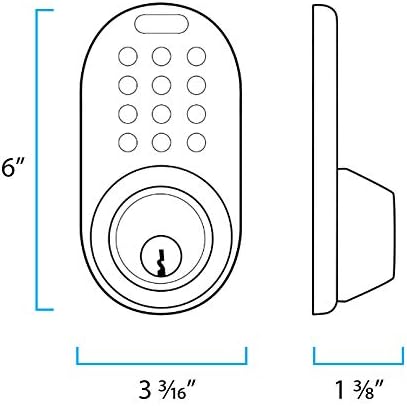 MiLocks XF-02P Keyless Entry Door Lock with Remote Control Polished Brass