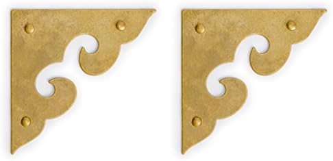 ULTIMATE BRASS CABINET CABINET CONNER PLATES WITH 06IN NAILS