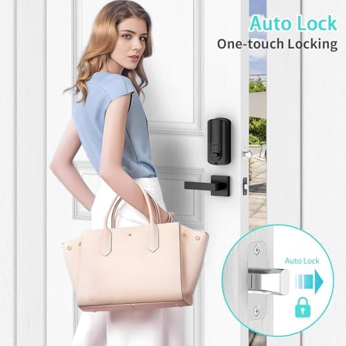 Multiple Unlock Modes Smart Front Door Lock Set with Alexa Google