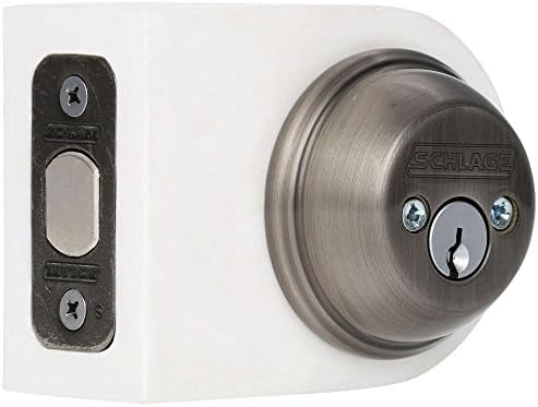 Pewter Double Cylinder Deadbolt with Exterior Keys