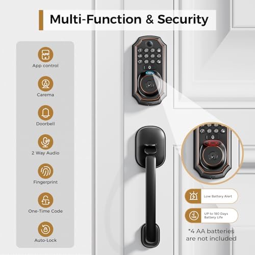 Smart Deadbolt with Camera Fingerprint Entry