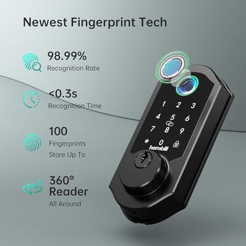 Hornbill Smart Deadbolt With Fingerprint Wi-Fi Lock Set