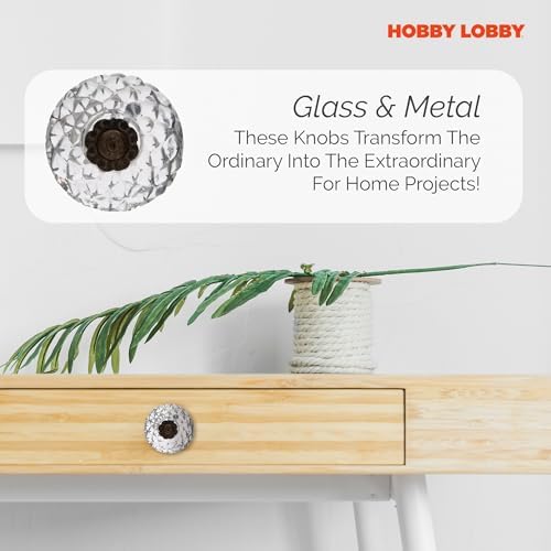 Exquisite Crystal Glass Knobs Home Decor Set of 2