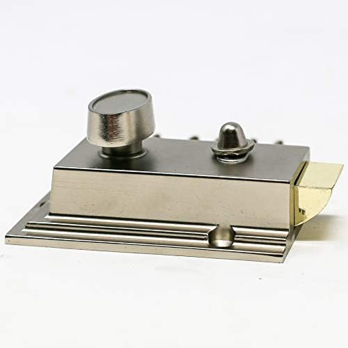 Defiant Satin Nickel Deadbolt Lock with Night Latch and Two Keys