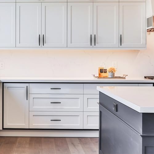 Durable Matte Black Cabinet Pulls 10-Pack