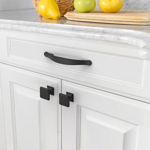 Durable Matte Black Cabinet Pulls 10-Pack