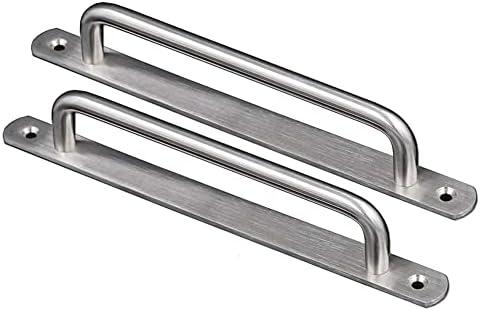 Stainless Steel Door Handles Pair - Pull Push - Barn Door Hardware