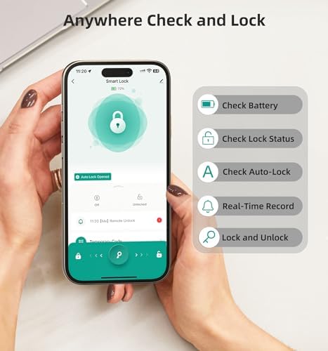 HEANTLE Smart Deadbolt Effortless Door Lock with Alexa Google Assistant
