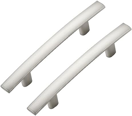Curved Cabinet Handles 3-inch Style with Brushed Nickel Finishes