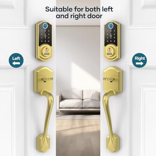 SMONET Smart Front Door Lock Set with Keyless Entry and Fingerprint ID