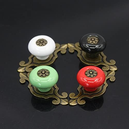 Sturdy Black Ceramic Door Pull with Back Plate
