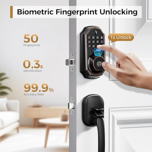 Smart Deadbolt with Camera Fingerprint Entry