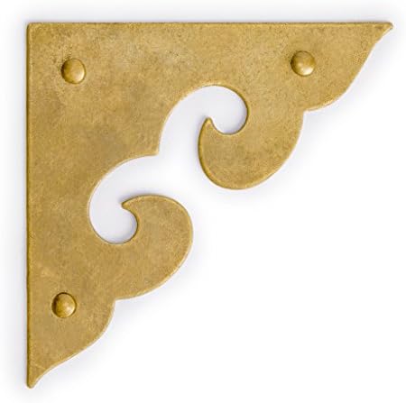 ULTIMATE BRASS CABINET CABINET CONNER PLATES WITH 06IN NAILS