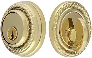 Solid Brass Single Cylinder Rope Style Deadbolt with 2 38 Backset
