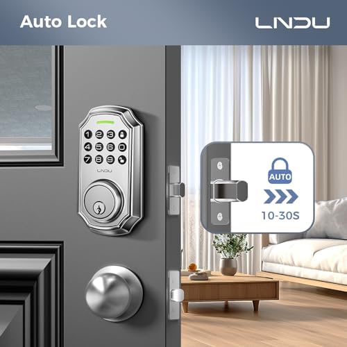 Secure Keyless Deadbolt with Handle for Front Doors
