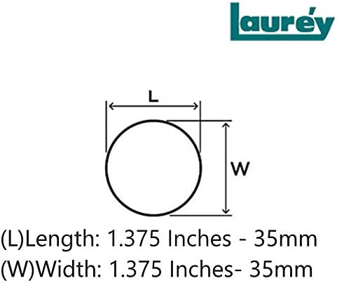 Laurey 54628 Danica Brushed Satin Nickel Cabinet Hardware Knob Pack of 2