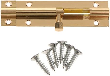Slide Bolt Door Lock Hasp - 4 4inch Button