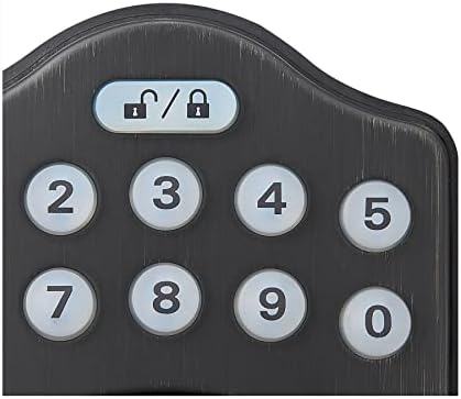 Amazon Basics Traditional Electronic Keypad Deadbolt with Passage Lever 6-Pack