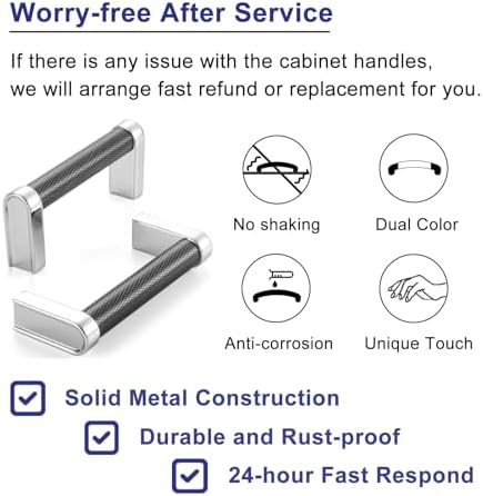 Elegant Black Chrome Pulls for Kitchen Cabinets