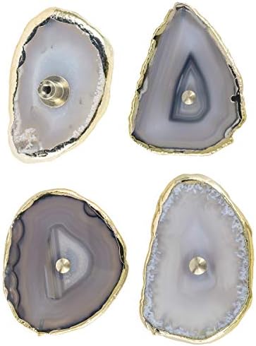 Durable Luxury Agate Slice Cabinet knobs for Dressers wardrobes