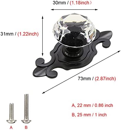 Crystal Clear 10-Pack Knobs for Dresses Wardrobes